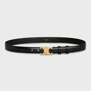 Celine Black Belt with Gold Buckle